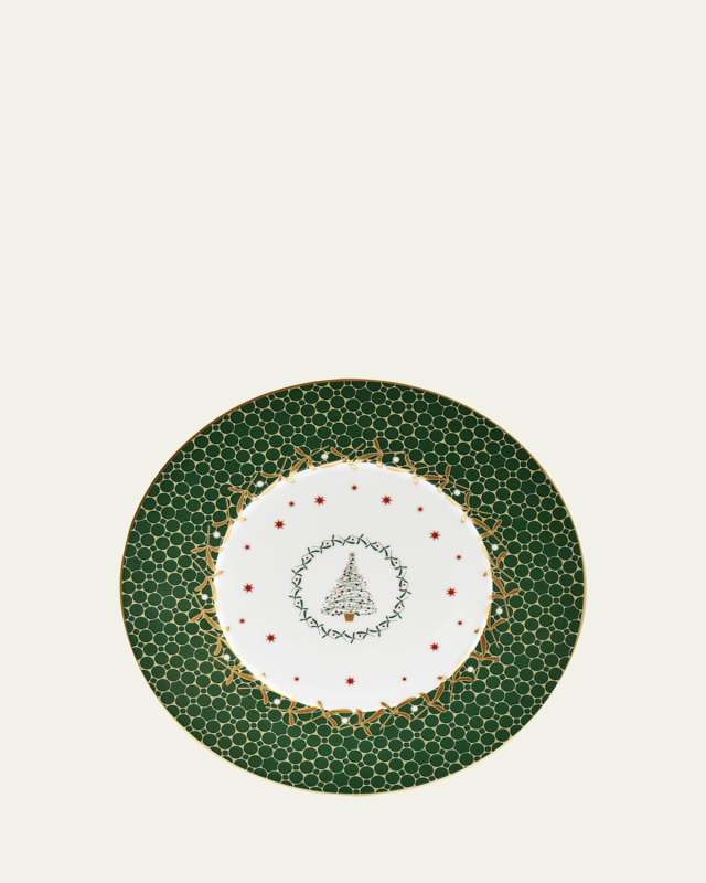 Noel Green Tree Salad Plate, 8.5"
